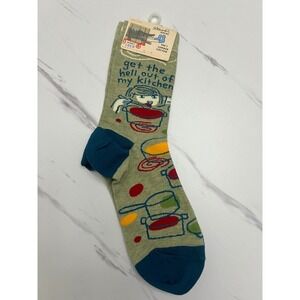 Blue Q Get The Hell Out Of My Kitchen Women Crew Socks Sage Green New‎ SW500